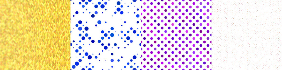 Wall Mural - seamless geometric dot pattern background set