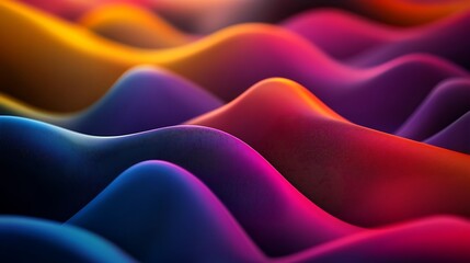 Wall Mural - Eye catching colorful waves in a striking abstract design
