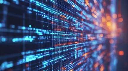 Abstract Digital Background with Binary Code