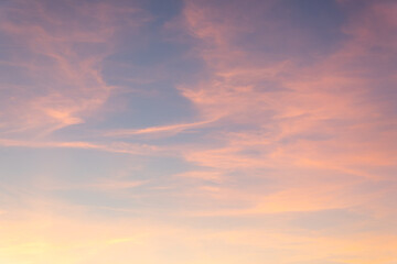 romantic sky in summer on dusk twilight.