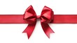 © Anton - Red ribbon with bow on white background, holiday concept