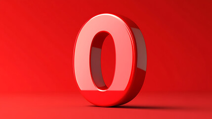 Aufkleber - 0 red percent, zero percent vector illustration