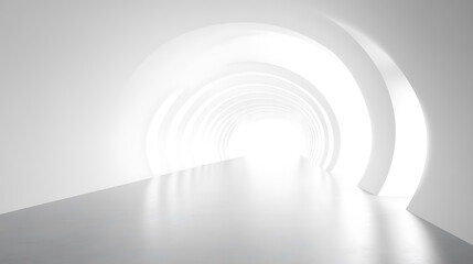 Leinwandbilder - 3d illustration, futuristic white tunnel, The concept of illuminated corridor, interior design, spaceship, science, lab, technology, science, architecture, industry