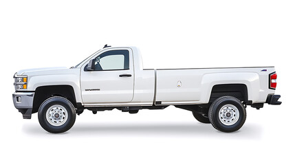Poster - Back white truck isolated on a white background