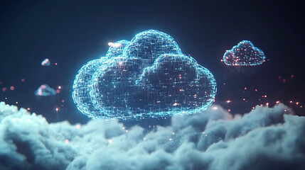 Aufkleber - Cloud network concept, cloud computing