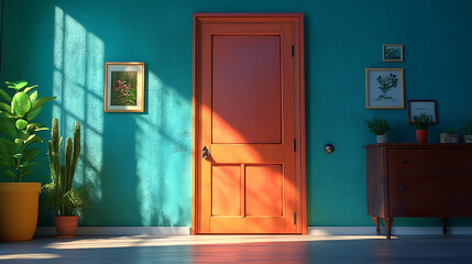 Poster - Open Door, 3d animation on Green Screen