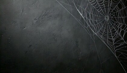 Toile d'araignée sur fond gris ardoise