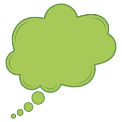 Wall Mural - green speech bubble