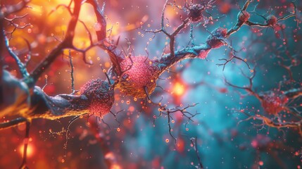 A modern graphic of brain cells, focusing on the complexity of neural networks