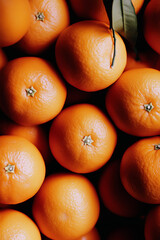 Poster - a close-up of mandarins pile lying tightly on top of each other