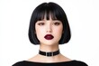 © serdon - This woman wears striking makeup and a choker necklace to exemplify dark Gothic elegance