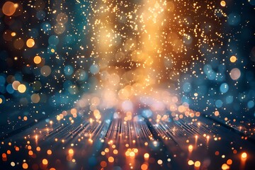 Canvas Print - Enchanting Bokeh Lights and Sparkles Creating a Dreamy Atmosphere