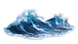 © CreativeCreations - Ocean water surface waves, isolated on white background cutout,