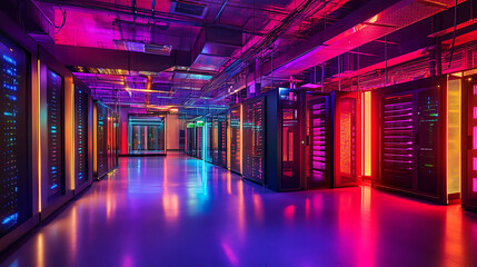 Poster - The server control center for an internet provider is called a data center