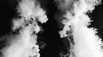 Wall Mural - vertical video, 3d smoke explosion shockwave effect and divergent wave isolated on black background,
