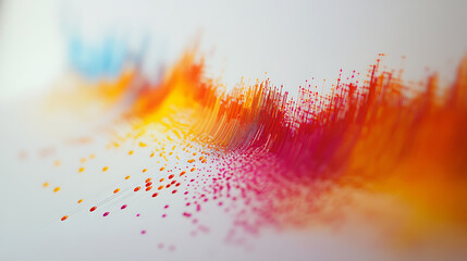 Poster - Graph, analytical chart on white background, in bokeh style
