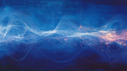 Leinwandbilder - a blue and blue background with light lines