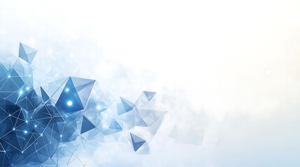 Fototapete - background for an information technology company or background with blue triangles