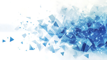 Leinwandbilder - background for an information technology company or background with blue triangles