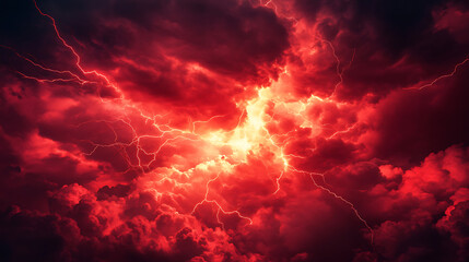 Leinwandbilder - red lightning and clouds abstract background texture