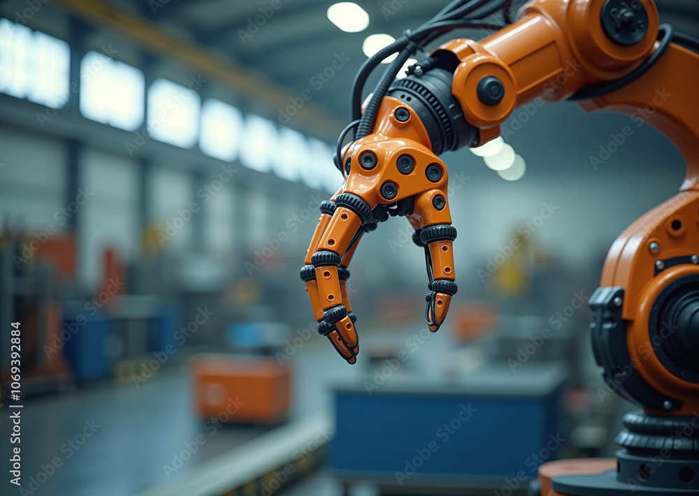 industrial robotic arm with robotic hand for faster and more precise ...
