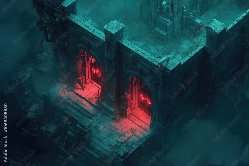 Dark Fantasy Temple Ruins Tabletop RPG Map, Mysterious Roleplaying ...