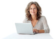 © Rawpixel.com - PNG Middle age woman working laptop casual happy smile.