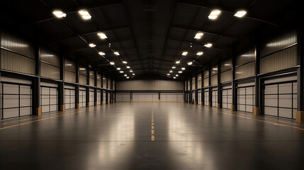 Poster - Evoking an Ambiance of Empty Warehouse with Dramatic Lighting