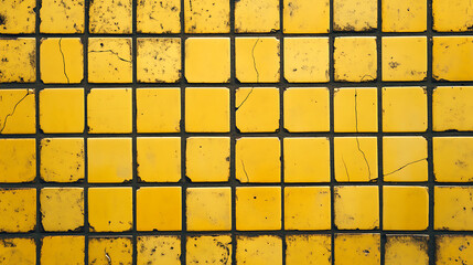 Aufkleber - a yellow square tile pattern with squares