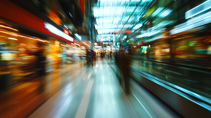 Fototapete - blurry shopping mall