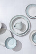 © ADDICTIVE STOCK - Top view showcasing an elegant array of ceramic tableware