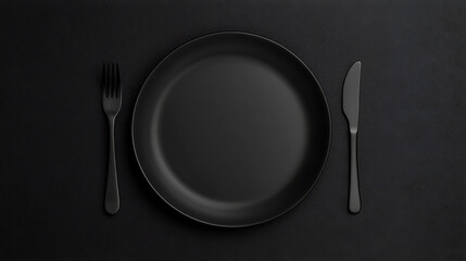 Poster - food elegant expensive dish plate dark black gourmet dinner chef