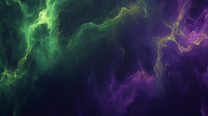 Leinwandbilder - green and purple smoke on a dark black wallpaper