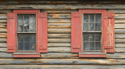 Aufkleber - log siding or clapboard building texture