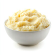 © Volodymyr - A bowl of fluffy mashed potatoes, isolated on a white background, showcasing a classic side dish