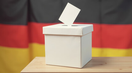 Wall Mural - voting ballot box with german flag. bundestagswahlen. neuwahlen. wahlbox.