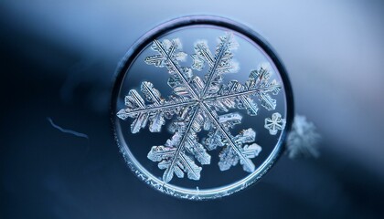 Canvas Print - Close-up of a delicate snowflake