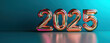 © Dusit - vibrant and modern representation of year 2025 in metallic colors.