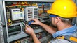 © Nuttaya Nampai - Electrician Working on Control Panel with Tools