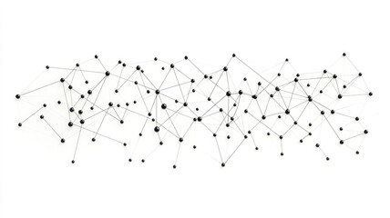 Abstract network diagram with interconnected nodes and lines