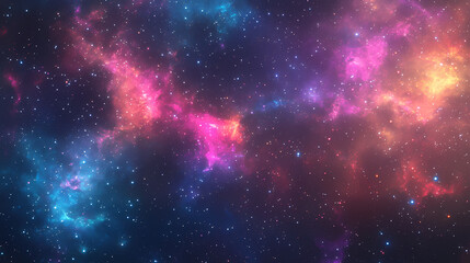 Colorful galaxy background series in 3d cartoon render. Celestial. Illustration