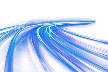 Wall Mural - png blue light streaks exposure motion speed.