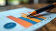 © mochalfin - A pen lays across a bar graph, showing data and analysis.