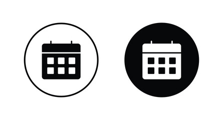 Wall Mural - calendar icon set vector