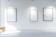 © Fariha - Minimalist White Gallery Wall with Subtle Lighting