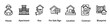 © Zero_wing - Real estate line icon set. House, Apartment, Key, For Sale Sign, Location, Contract, Blueprint