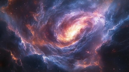 Wall Mural - stunning nebula wallpaper featuring swirling stardust in hues of blue, purple, and magenta, capturin