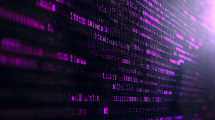 binary code on dark background, programming, coding, software, development, technology