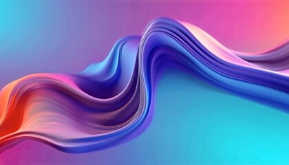 Wall Mural - abstract waves flowing in blue with dynamic motion and curved lines