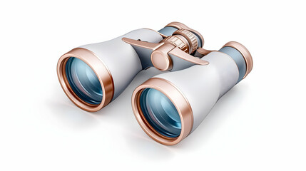 Binocular vintage illustration isolated on transparent background